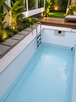 Preview: GFK-Pool/Fertigpool 5m × 2,4m ×1,6m vollisolier, inkl. Pumpe und Skimmer