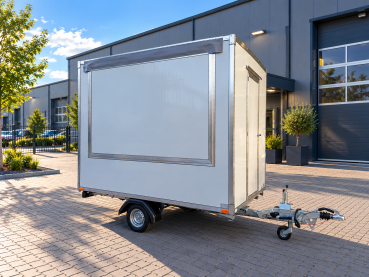Verkaufsanhänger, Gastroanhänger, Foodtrailer,Imbissfahrzeug mit hochwertiger Edelstahlausstattung