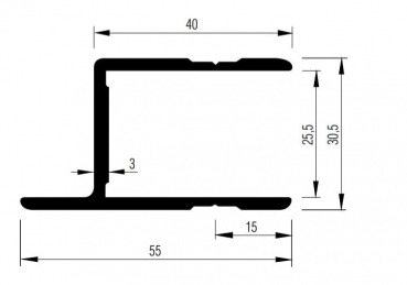 Anschlagprofil 6000mm