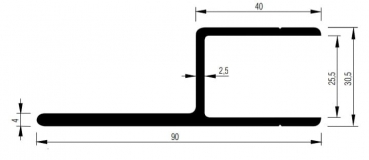 Anschlagprofil 7600mm