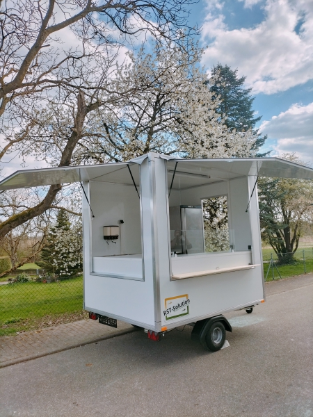 Verkaufsanhänger 750 kg , 2 Klappen, Starkstrom